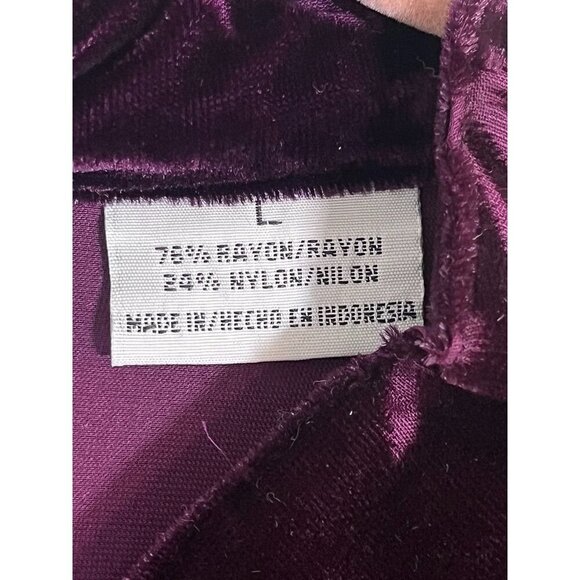 Jacyln Smith Top Women L Purple Floral Burnout Retro Boho Western Classic Mature - Picture 6 of 11